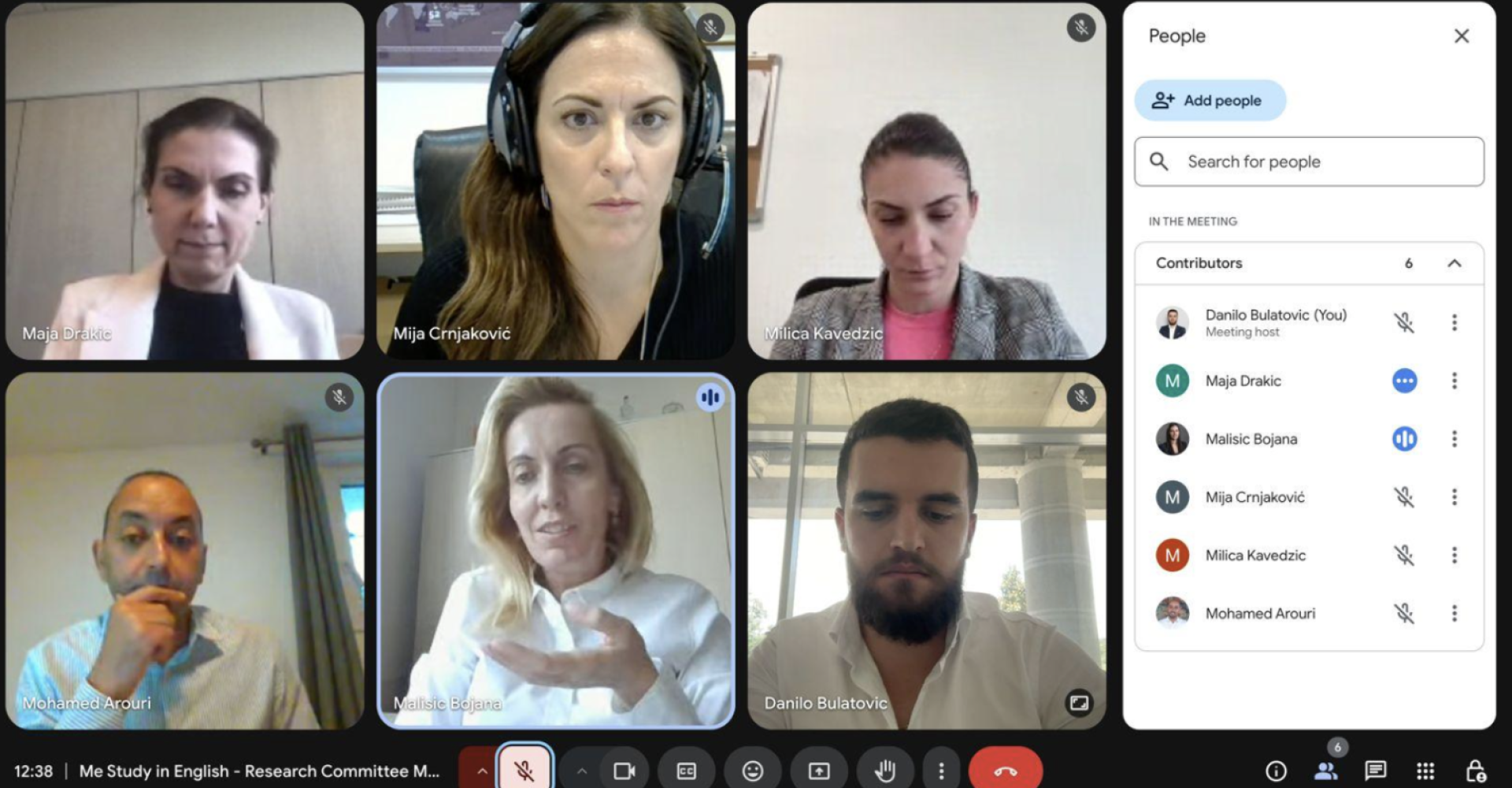 First Research Committee Meeting – Validation of the Market Research Methodology 
